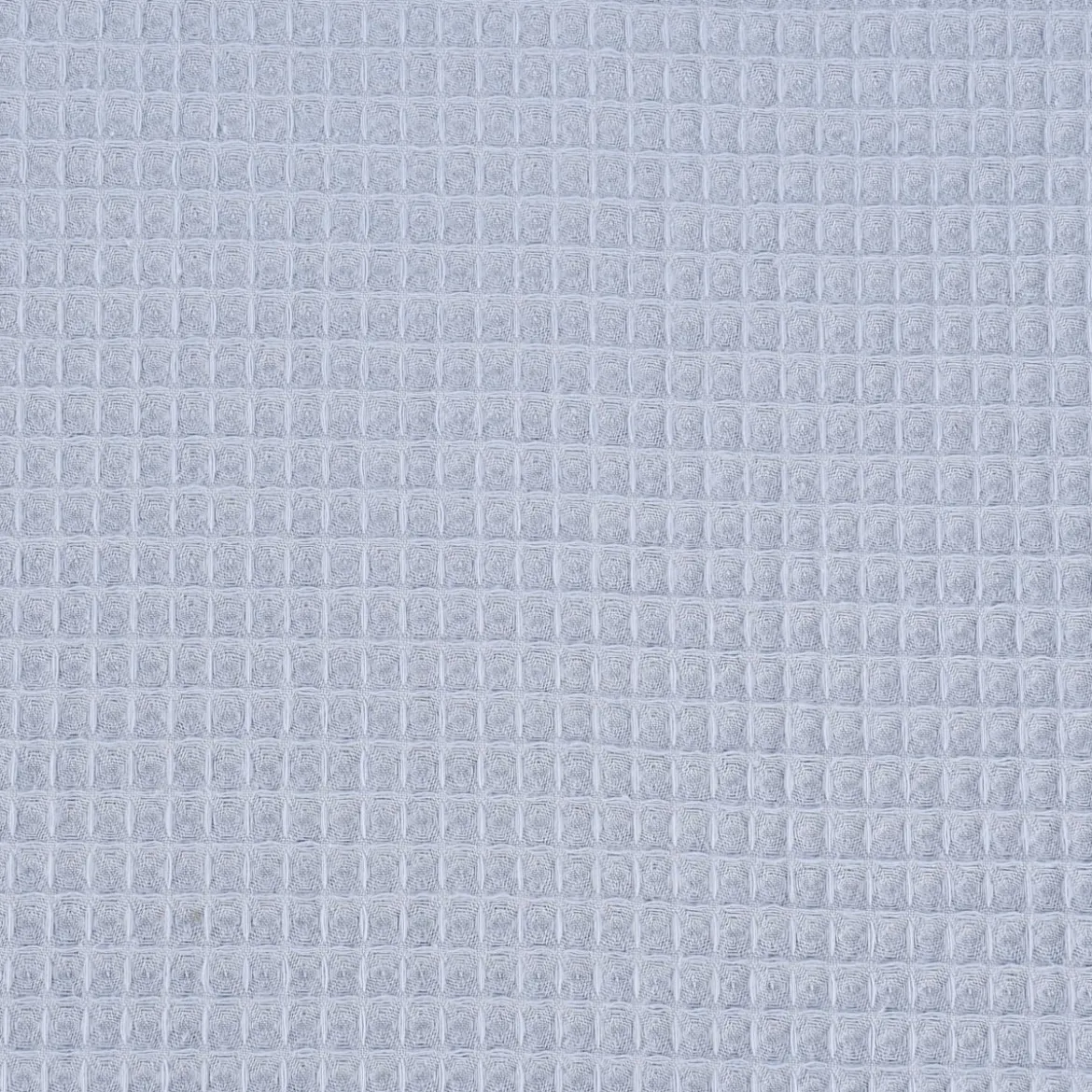 Bekleidungsstoff Waffelpique Baumwolle uni dusty blau 1,50m Breite