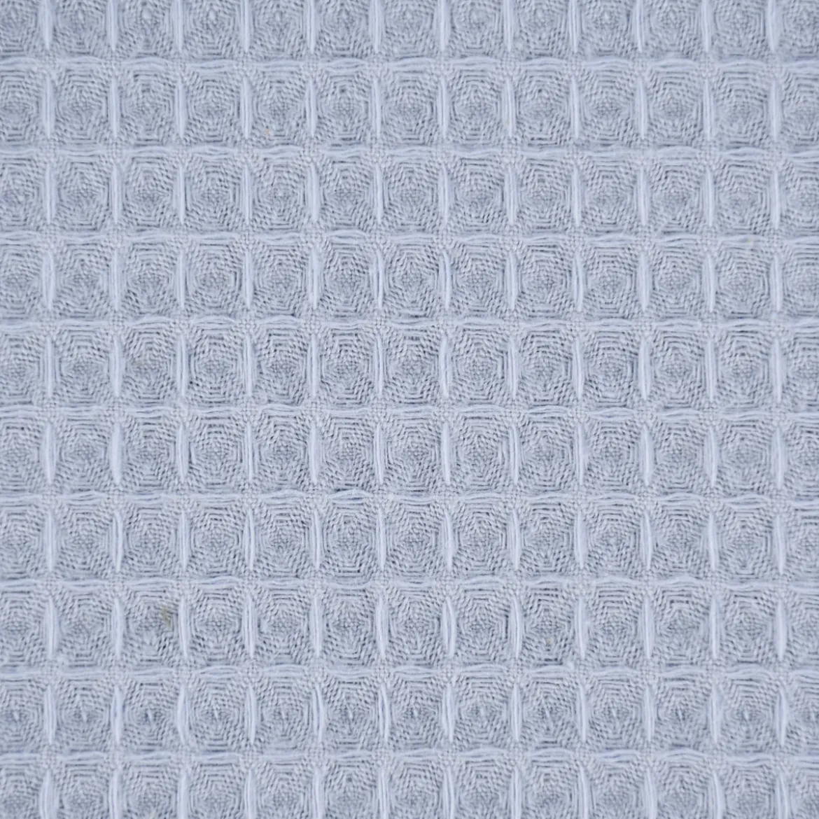 Bekleidungsstoff Waffelpique Baumwolle uni dusty blau 1,50m Breite
