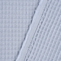 Bekleidungsstoff Waffelpique Baumwolle uni dusty blau 1,50m Breite