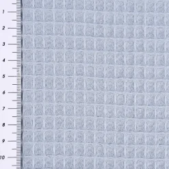 Bekleidungsstoff Waffelpique Baumwolle uni dusty blau 1,50m Breite