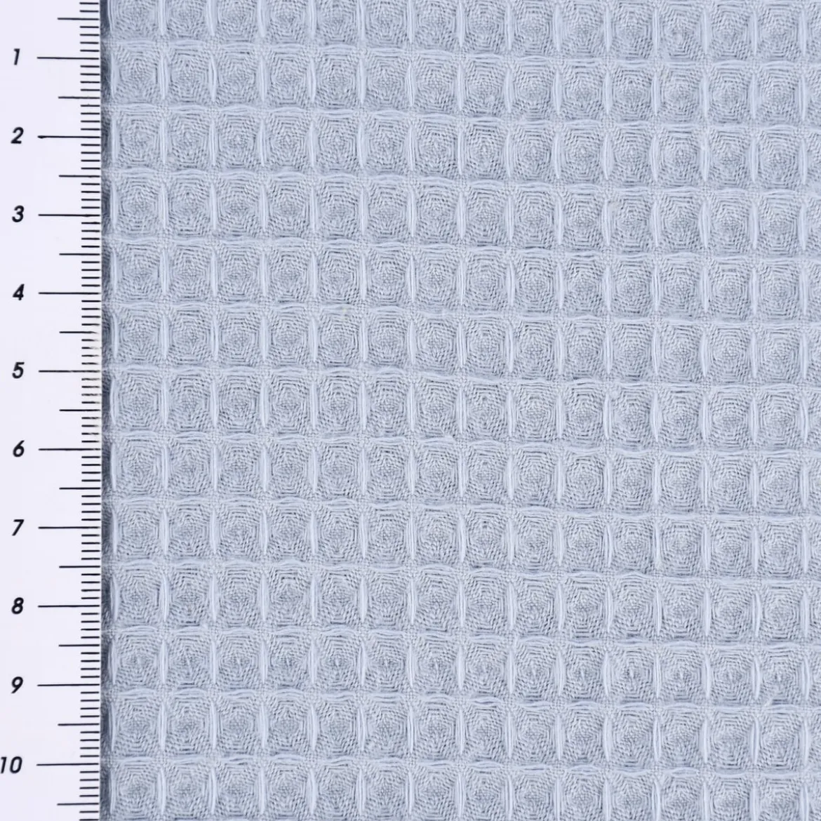 Bekleidungsstoff Waffelpique Baumwolle uni dusty blau 1,50m Breite