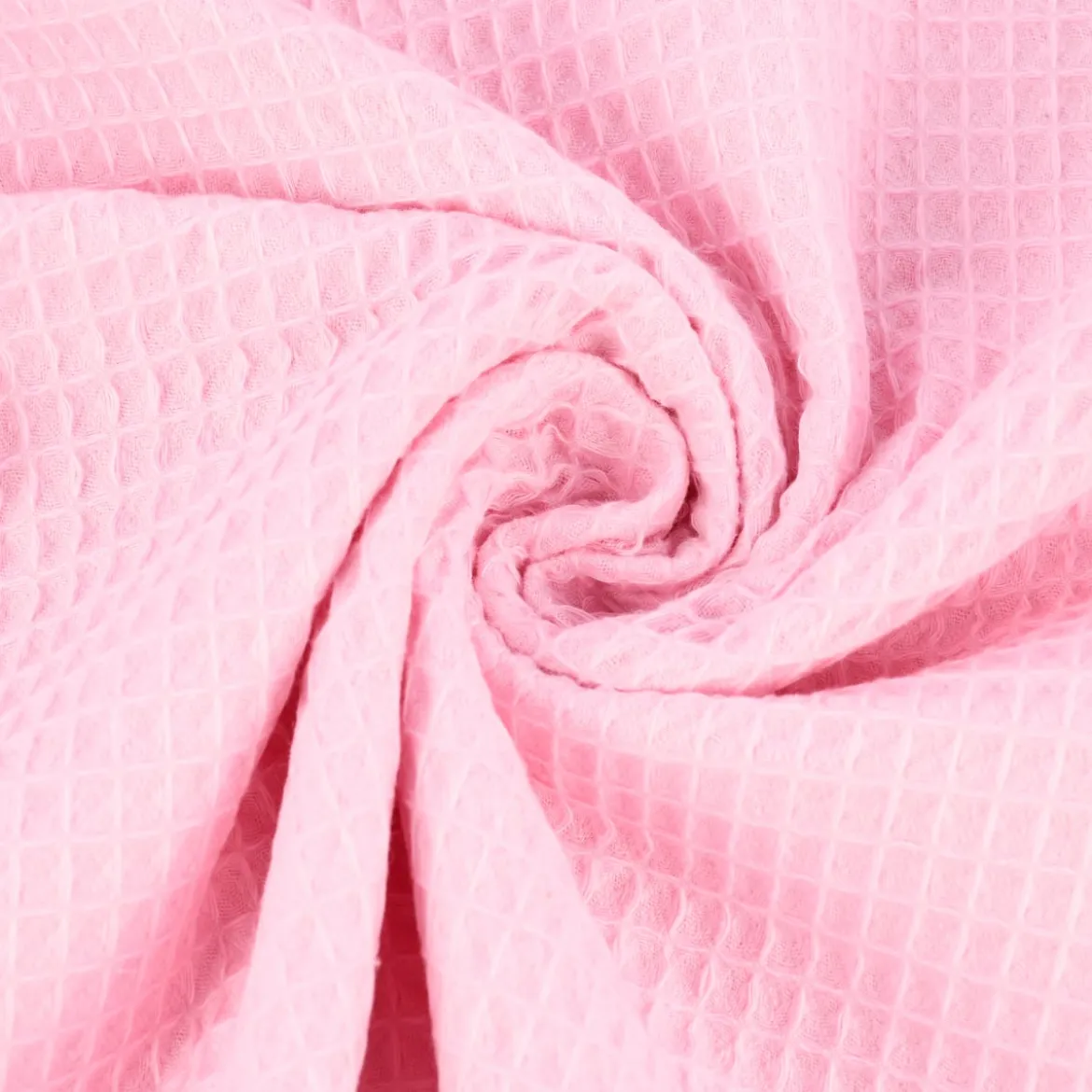 Bekleidungsstoff Waffelpique Baumwolle uni rosa 1,50m Breite