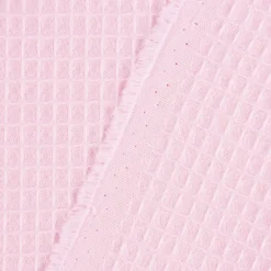 Bekleidungsstoff Waffelpique Baumwolle uni rosa 1,50m Breite