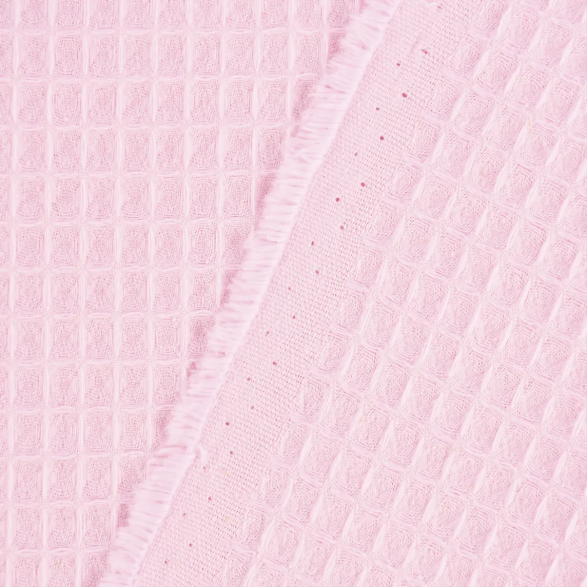 Bekleidungsstoff Waffelpique Baumwolle uni rosa 1,50m Breite