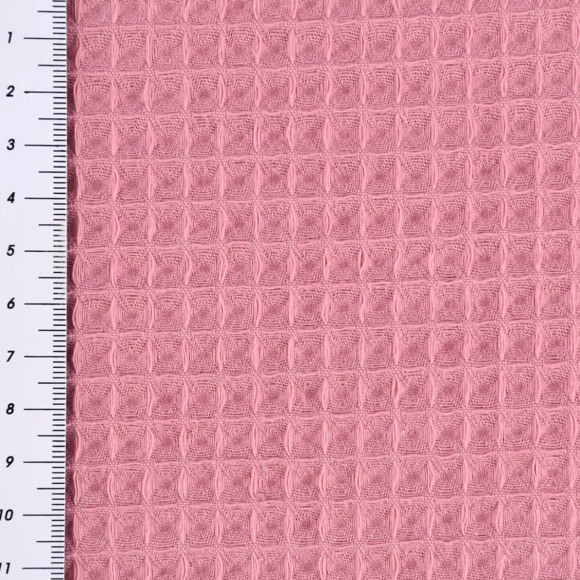 Bekleidungsstoff Waffelpique Baumwolle uni altrosa 1,50m Breite
