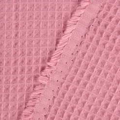 Bekleidungsstoff Waffelpique Baumwolle uni altrosa 1,50m Breite