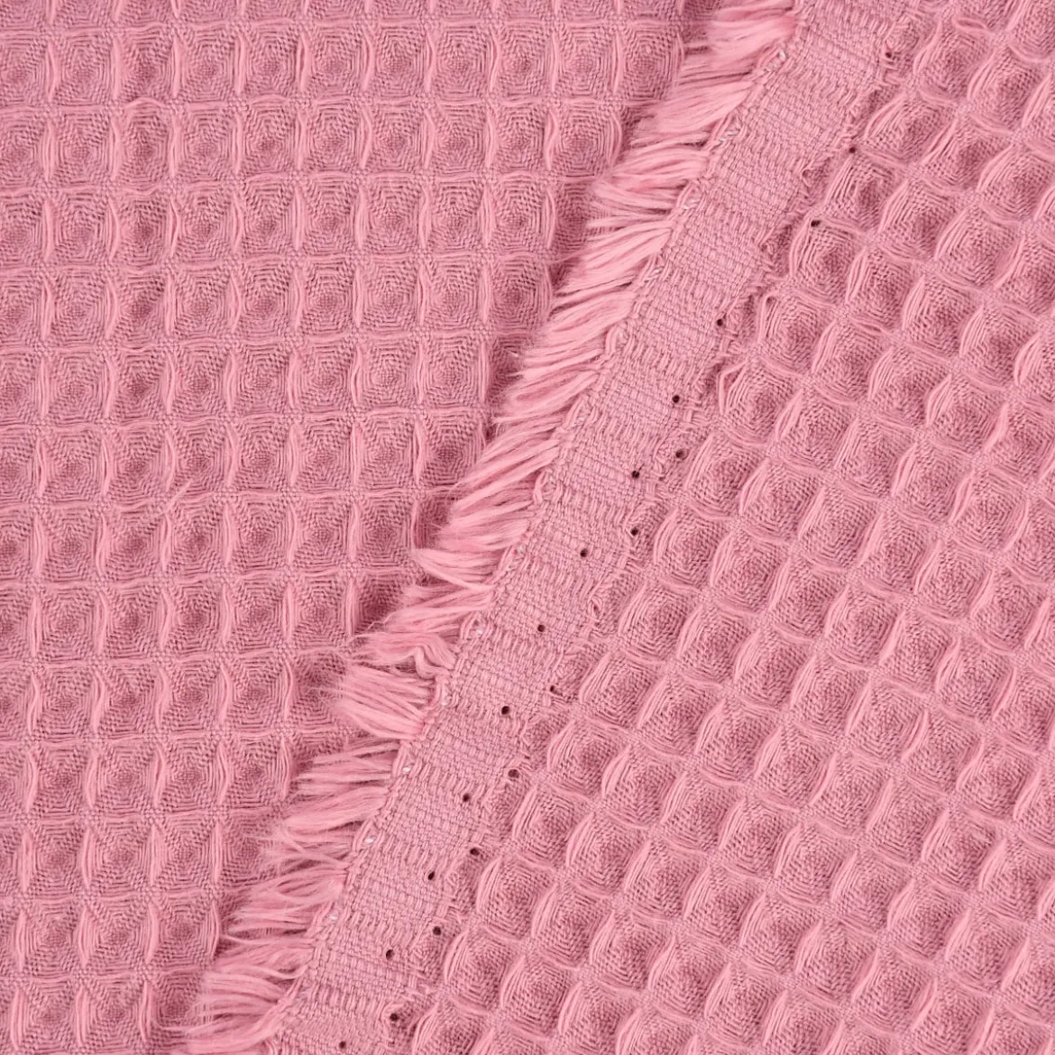 Bekleidungsstoff Waffelpique Baumwolle uni altrosa 1,50m Breite