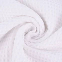 Bekleidungsstoff Waffelpique Baumwolle uni weiß 1,50m Breite