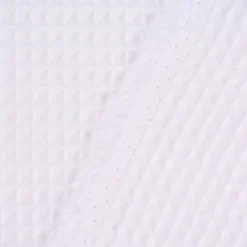 Bekleidungsstoff Waffelpique Baumwolle uni weiß 1,50m Breite