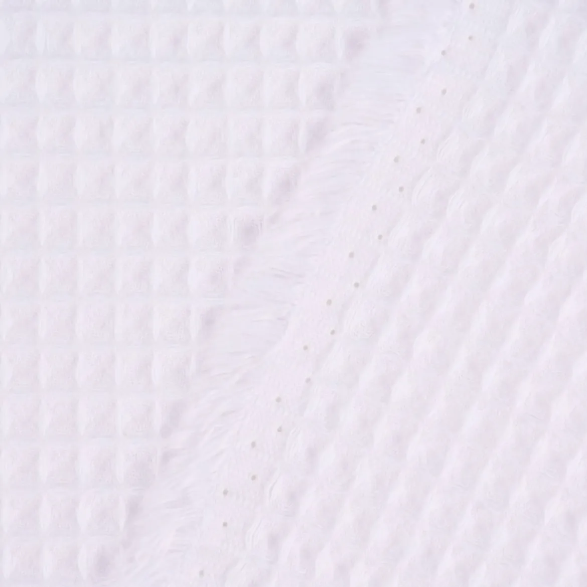 Bekleidungsstoff Waffelpique Baumwolle uni weiß 1,50m Breite