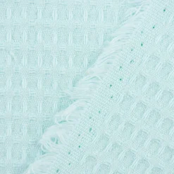 Bekleidungsstoff Waffelpique Baumwolle uni mint 1,45m Breite