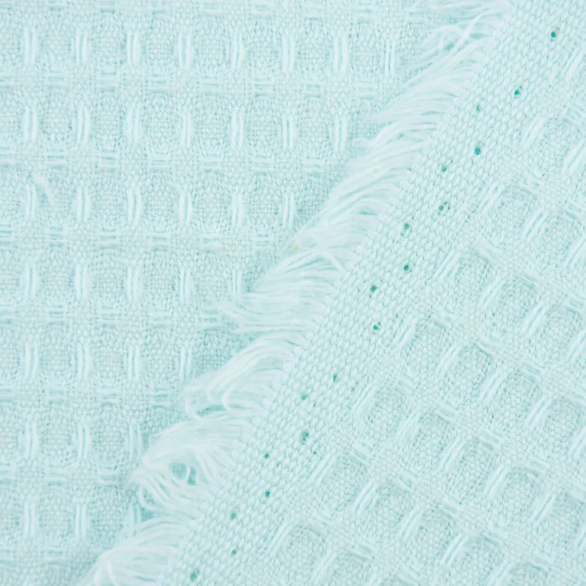 Bekleidungsstoff Waffelpique Baumwolle uni mint 1,45m Breite