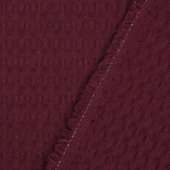 Bekleidungsstoff Waffelpique Baumwolle uni beere 1,45m Breite
