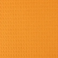 Bekleidungsstoff Waffelpique Baumwolle uni ocker gelb 1,45m Breite