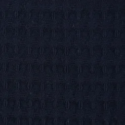 Bekleidungsstoff Waffelpique Baumwolle uni dunkelblau 1,45m Breite