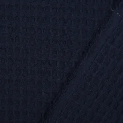 Bekleidungsstoff Waffelpique Baumwolle uni dunkelblau 1,45m Breite