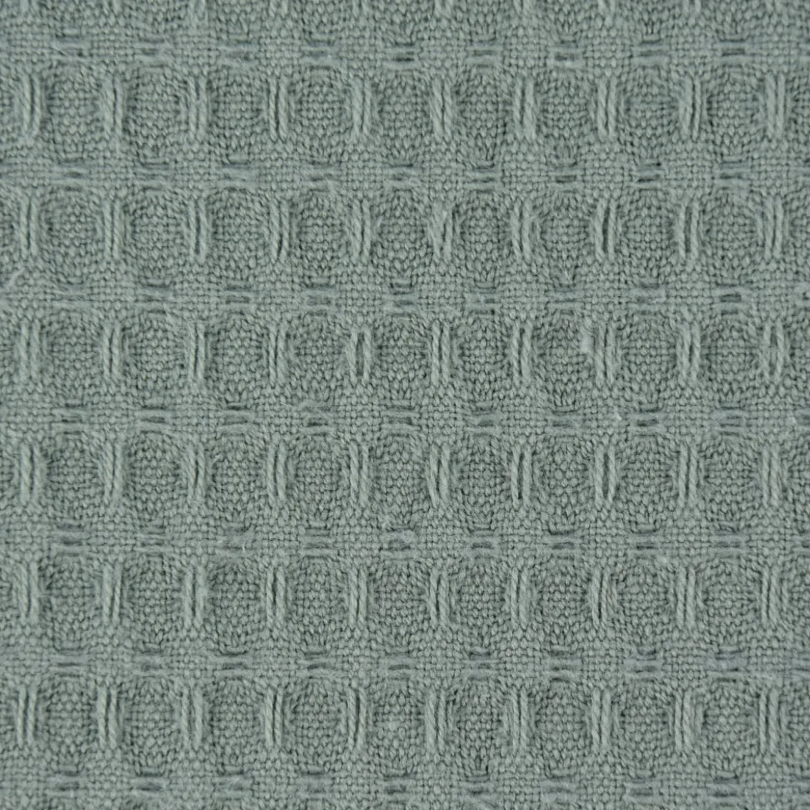 Bekleidungsstoff Waffelpique Baumwolle uni dunkel mint 1,45m Breite