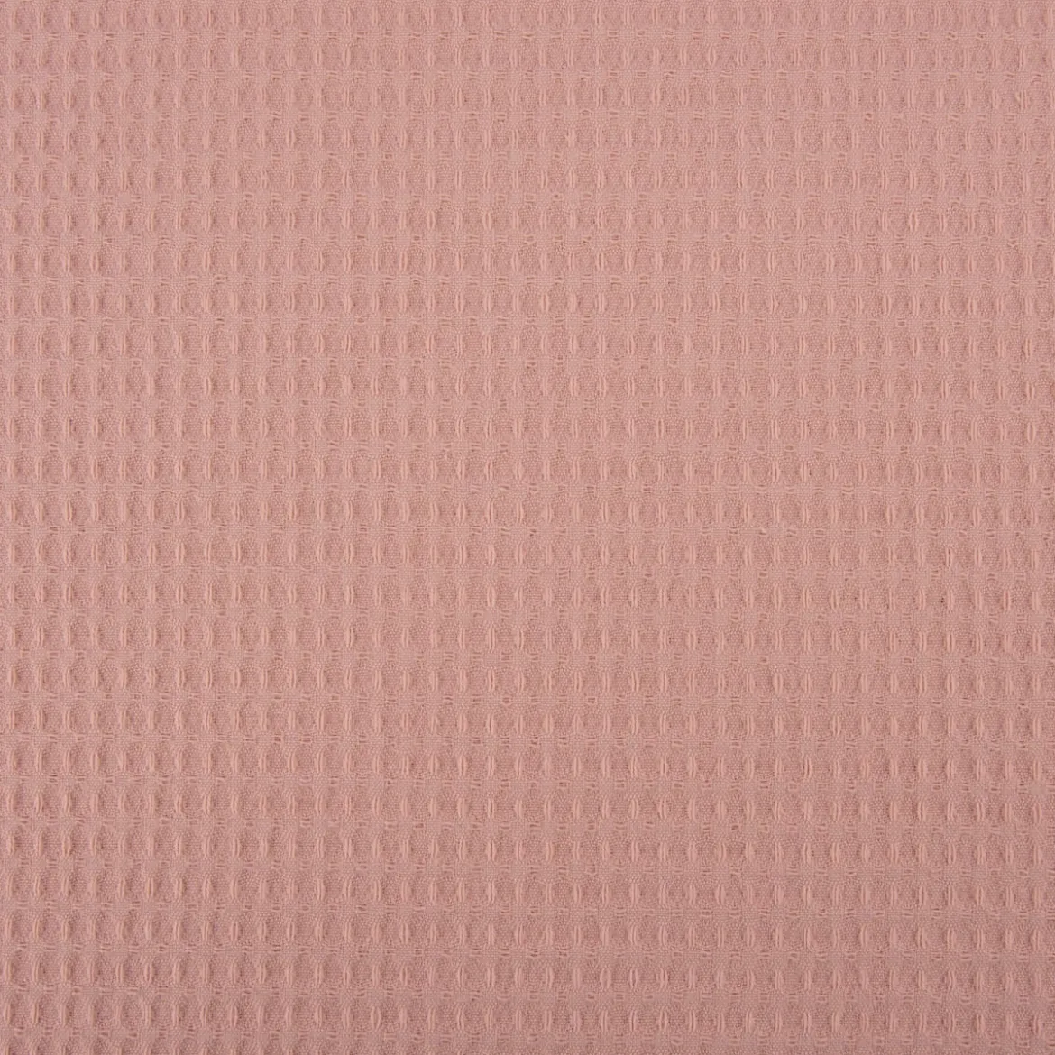 Bekleidungsstoff Waffelpique Baumwolle uni lachsrosa 1,45m Breite