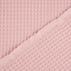 Bekleidungsstoff Waffelpique Waffelstoff Baumwolle uni dusty pink 1,45m Breite