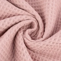 Bekleidungsstoff Waffelpique Waffelstoff Baumwolle uni dusty pink 1,45m Breite