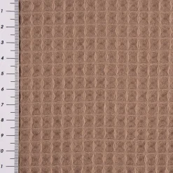 Bekleidungsstoff Waffelpique Waffelstoff Baumwolle uni dark taupe 1,45m Breite