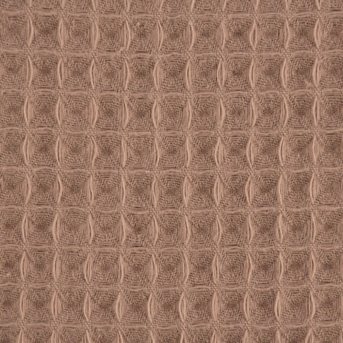 Bekleidungsstoff Waffelpique Waffelstoff Baumwolle uni dark taupe 1,45m Breite