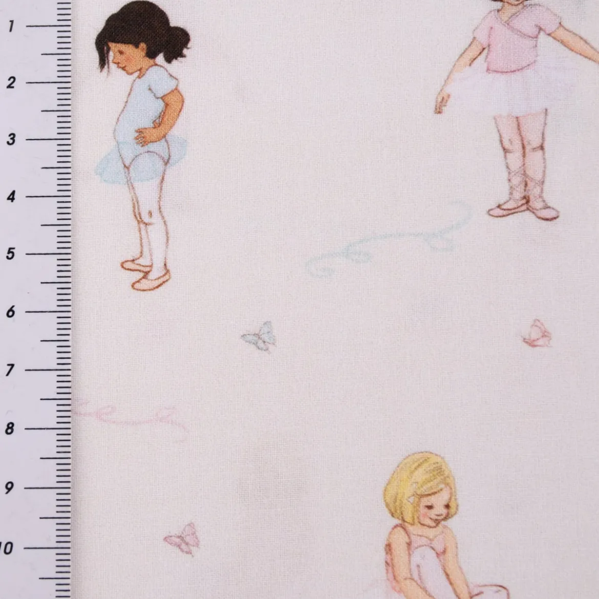 Belle & Boo Bio Baumwollstoff Popeline Ballet creme rosa hellblau 1,46m Breite