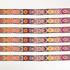 Bestickte Blumenborte Boho schwarz bunt 5cm Breite