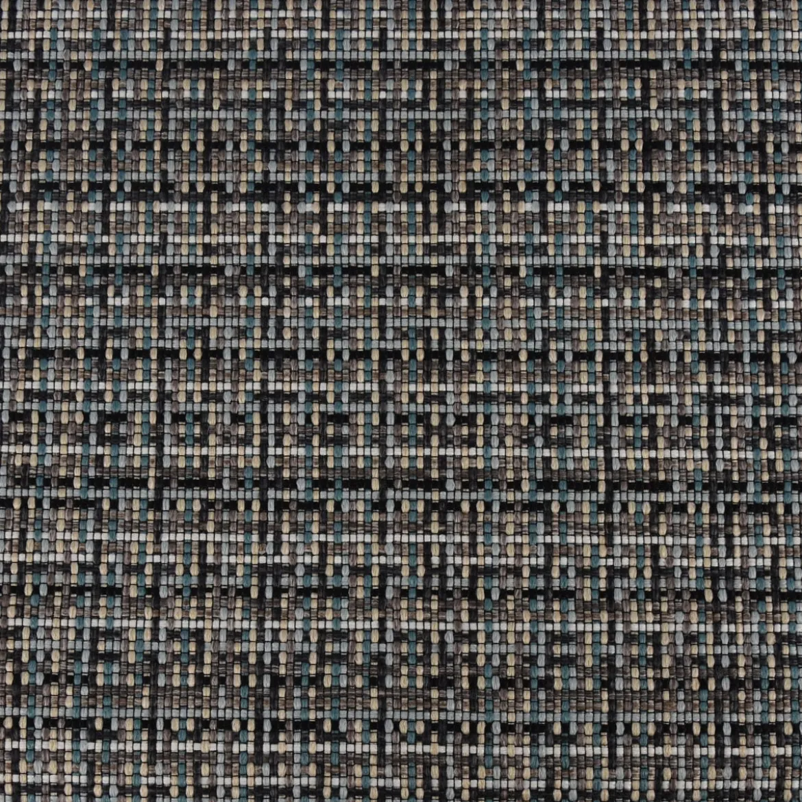 Bezugsstoff Möbelstoff Polsterstoff Mosaico türkis taupe 140cm breit