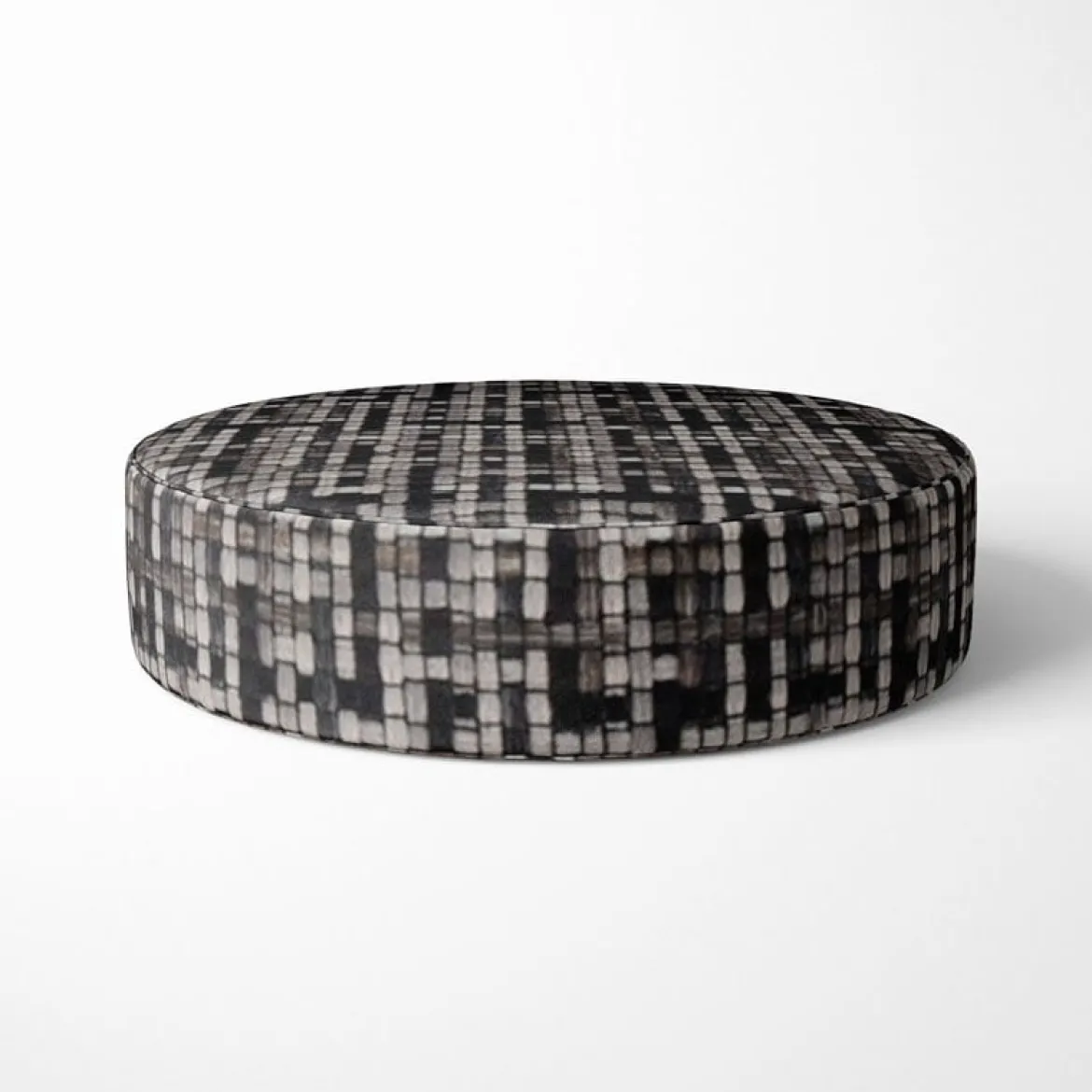 Bezugsstoff Möbelstoff Polsterstoff Mosaico grau schwarz 140cm breit