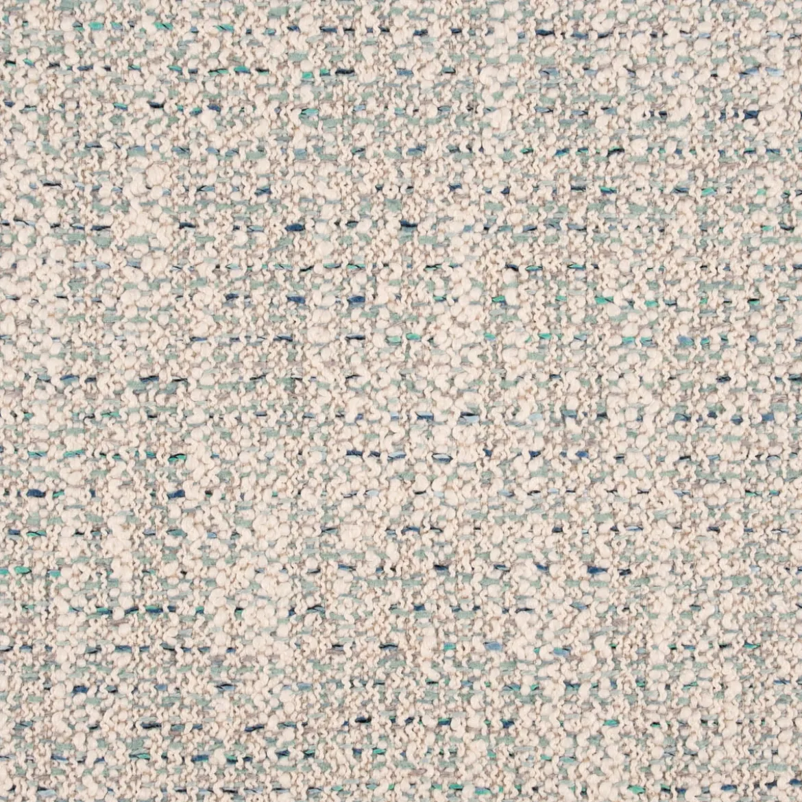 Bezugsstoff Möbelstoff Polsterstoff Zircon Boucle-Optik Struktur beige türkis 1,4m Breite