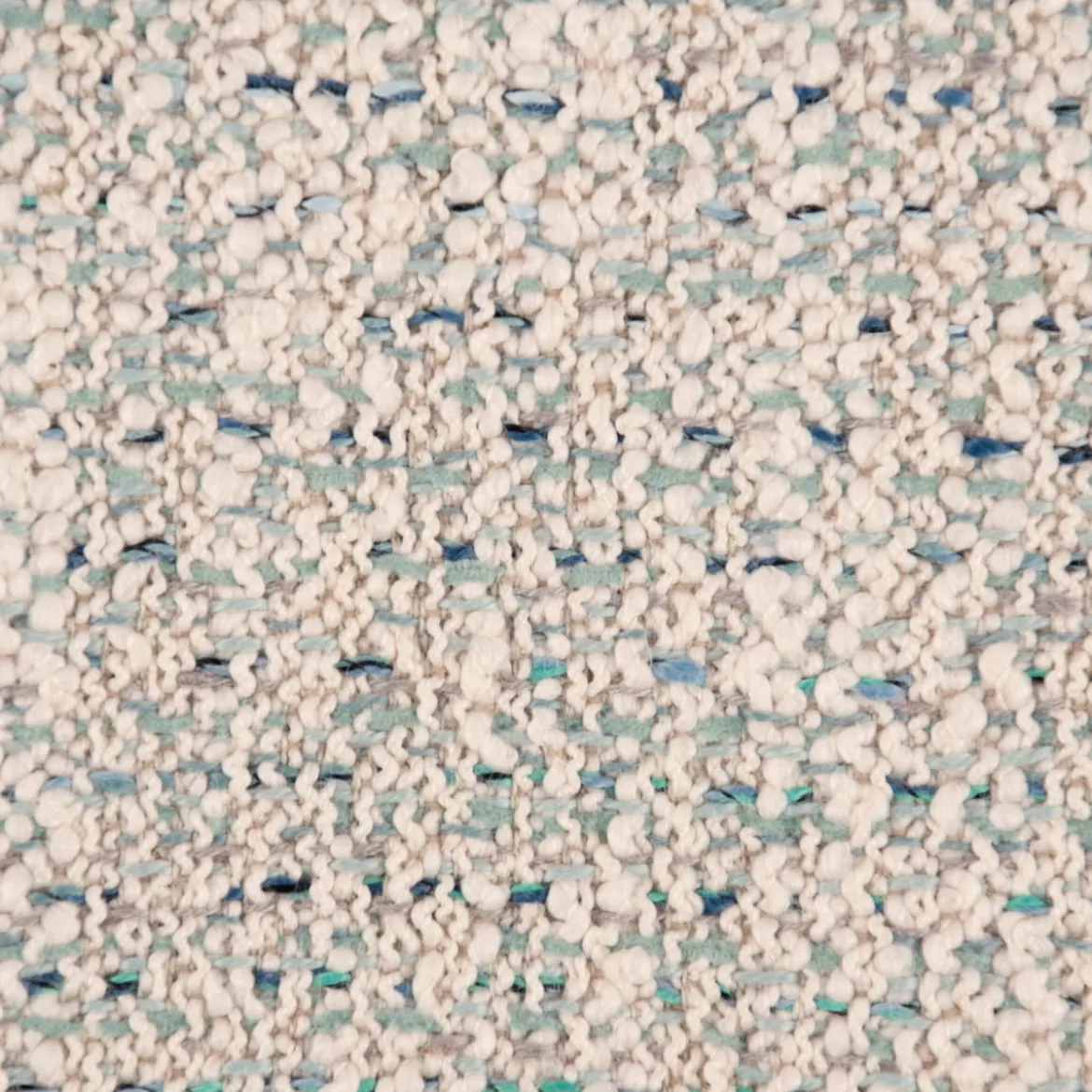 Bezugsstoff Möbelstoff Polsterstoff Zircon Boucle-Optik Struktur beige türkis 1,4m Breite