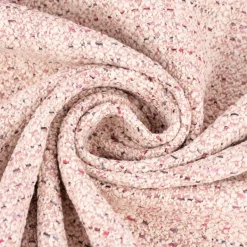 Bezugsstoff Möbelstoff Polsterstoff Zircon Boucle-Optik Struktur beige rosa 1,4m Breite