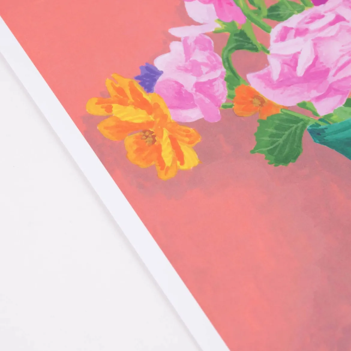 Bild Blumenstrauß Buch Papier bunt A4 30x21cm