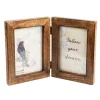 Bilderrahmen Doppel Holz braun antik 27x18cm