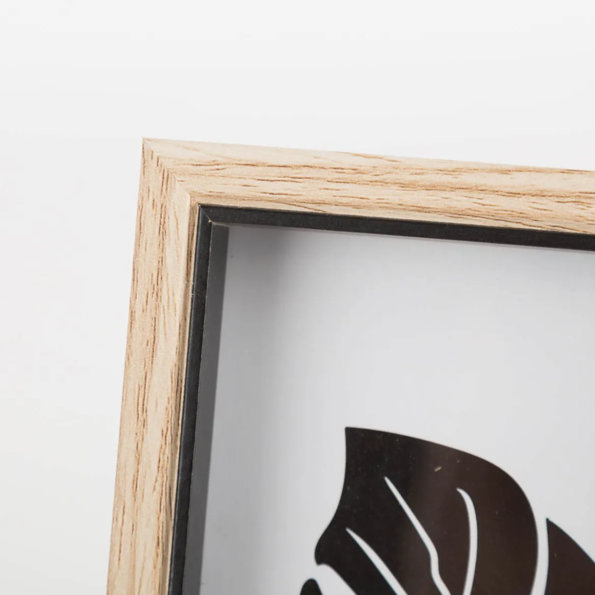 Bilderrahmen 3er Set zweifarbig Holz schwarz natur