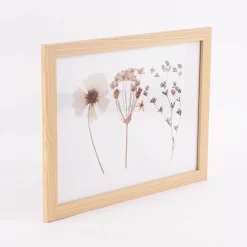 Bild mit Trockenblumen natur weiß bunt 43x33x1cm verschiedene Motive