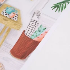 Bild Schreibtisch Kreativzimmer Papier bunt A4 30x21cm