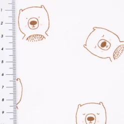 Bio Baumwolljersey Jerseystoff Organic Bear Bärchen weiß 1,50m Breite