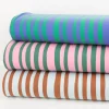 Bio French Terry Sommersweat Streifen Jennifer Bouron blau braun 1,45m Breite