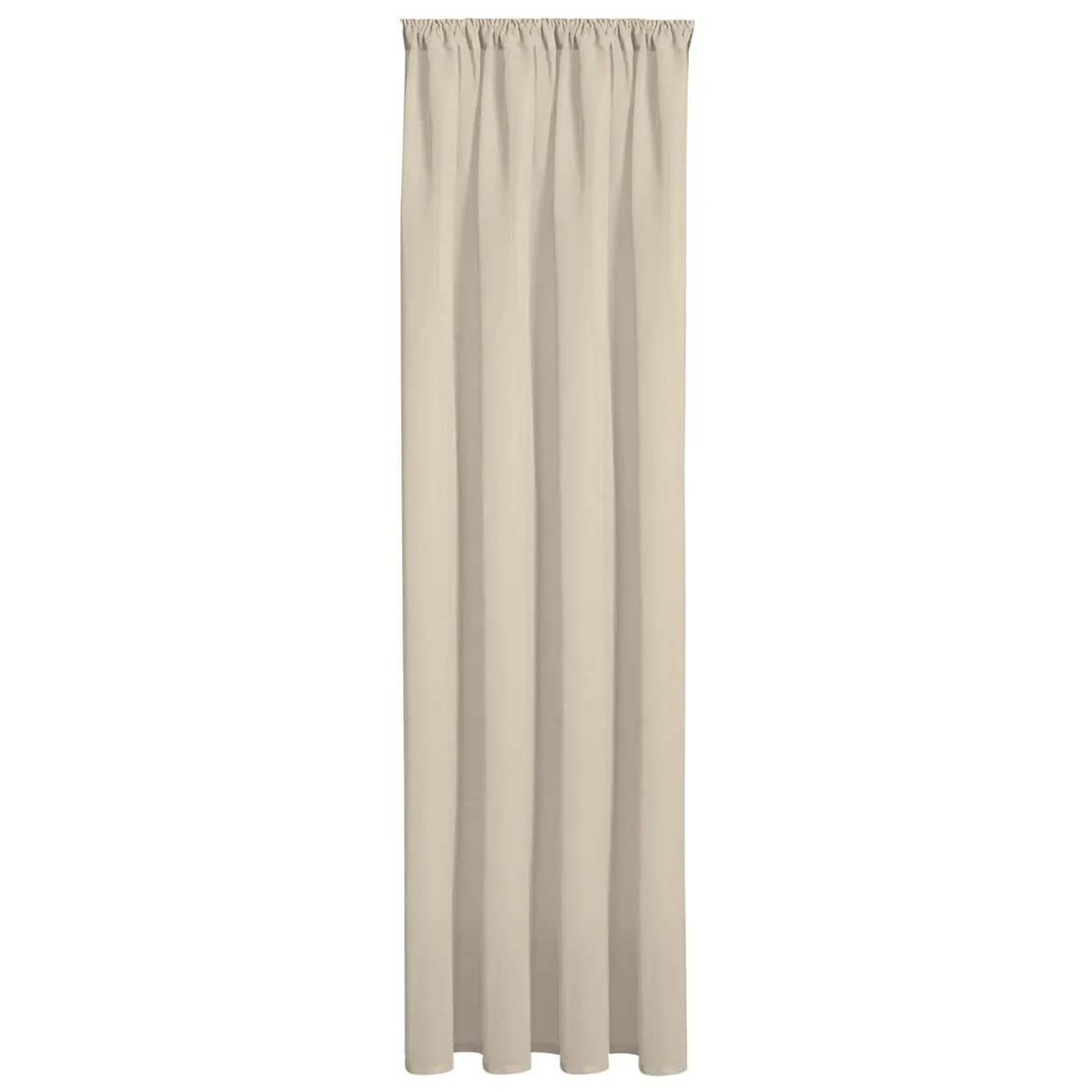 Bio Gardine halbtransparenter Vorhangschal aus Bio Baumwolle Leinenstruktur taupe natur 140x245cm