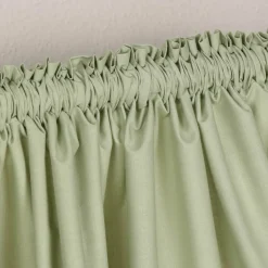 Bio Gardine Vorhangschal aus glatter feiner blickdichter Bio Baumwolle grün 140x245cm