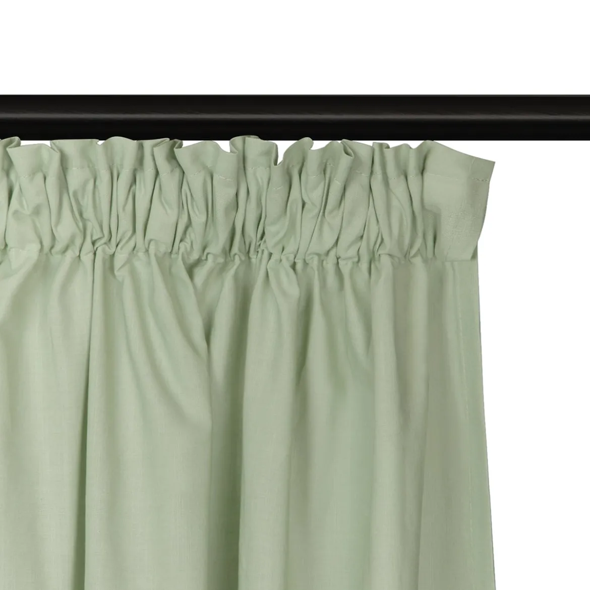 Bio Gardine Vorhangschal aus glatter feiner blickdichter Bio Baumwolle grün 140x245cm