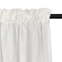 Bio Gardine Vorhangschal aus glatter feiner blickdichter Bio Baumwolle weiß 140x245cm