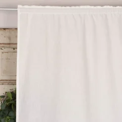 Bio Gardine Vorhangschal aus glatter feiner blickdichter Bio Baumwolle weiß 140x245cm