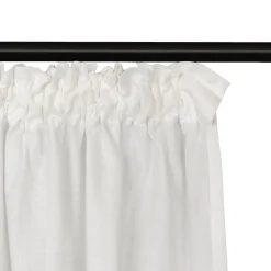 Bio Gardine Vorhangschal aus glatter feiner blickdichter Bio Baumwolle weiß 140x245cm