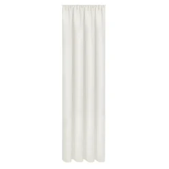 Bio Gardine Vorhangschal aus glatter feiner blickdichter Bio Baumwolle weiß 140x245cm