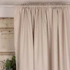 Bio Gardine Vorhangschal aus glatter feiner blickdichter Bio Baumwolle beige 140x245cm