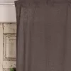 Bio Gardine Vorhangschal aus Bio Baumwolle und Leinen Leinenstruktur einfarbig dunkelgrau 140x270cm