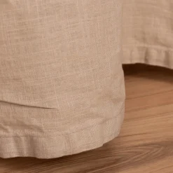 Bio Gardine Vorhangschal aus Bio Baumwolle und Leinen Leinenstruktur einfarbig sand 140x270cm